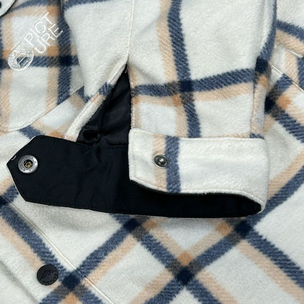 Picture‎ Organic Clothing Womens Medium Plaid Fleece Lined Snap Button Jacket - Picture 11 of 15